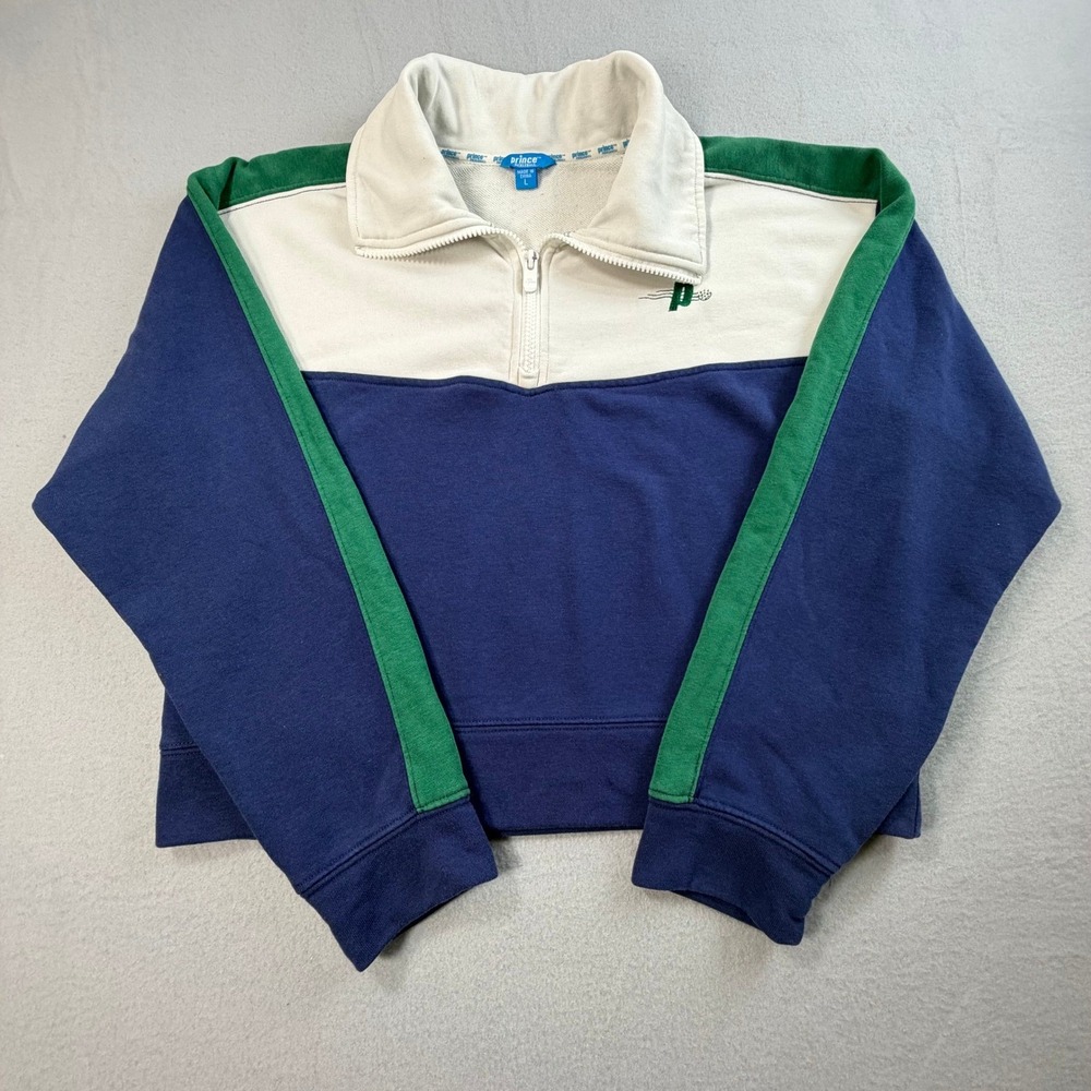 Prince x Target Pickleball French Terry 1/4 Zip Pullover Sweatshirt Sz L Sporty - Picture 2 of 8